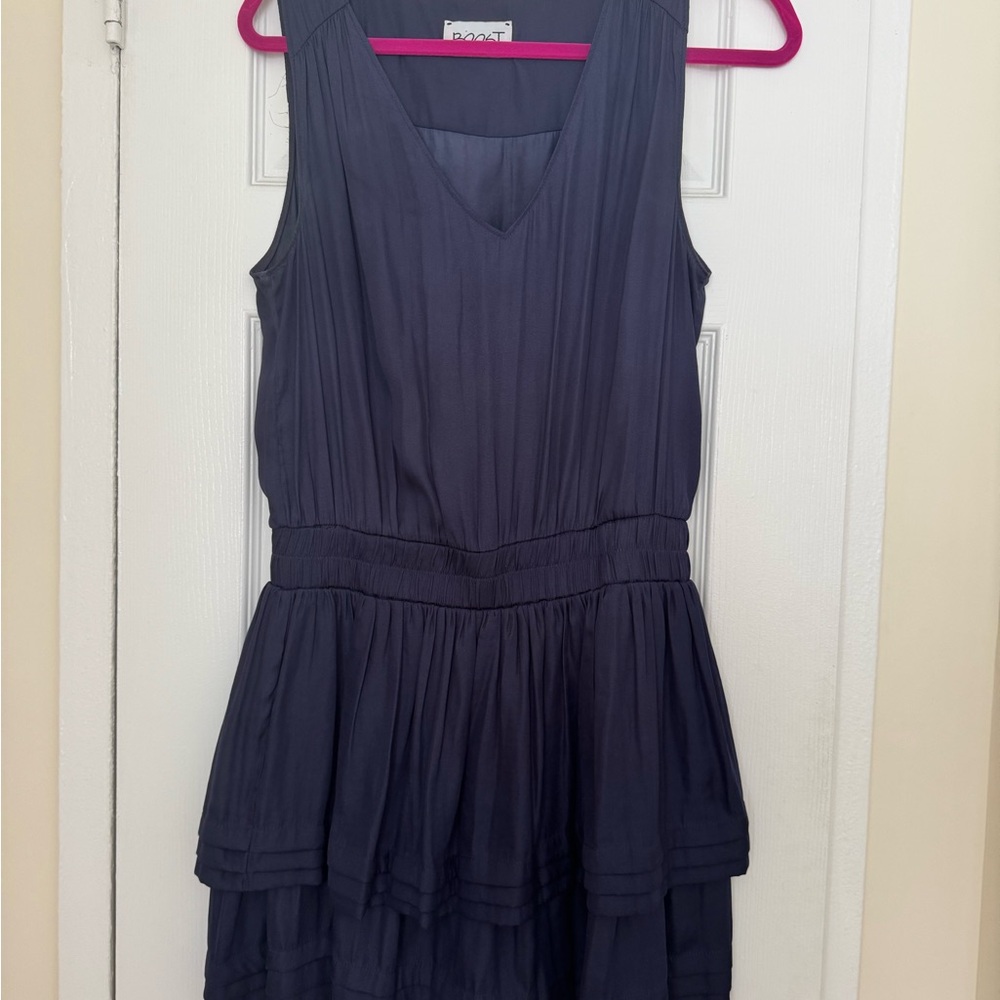 Elegant Navy Sleeveless Dress
